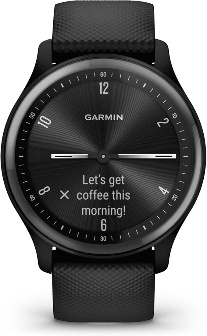 Garmin G010-N2566-00 Vivomove Sport, Black - Certified (Renewed)
