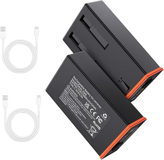 Power Mag Rechargeable Lithium Battery Pack - 2 Pack Upgrade 5000mAh Trail Camera Replacement Battery Pack, Compatible with Moultrie Edge, Edge PRO, Edge 2, Edge 2 PRO etc, Replace AA Batteries