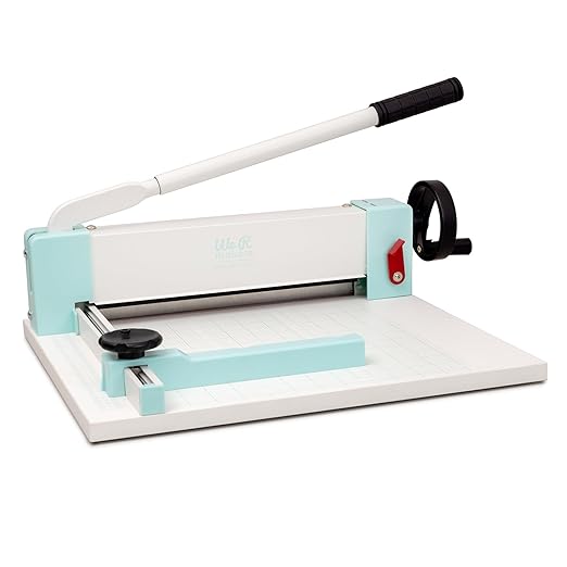 We R Makers Cinch Stack Cutter, Heavy Duty Guillotine Paper Cutter for 1â Thick Stacks, Precision Alignment, Easy Operation, Paper Cutter Guillotine for Scrapbooking, Card Making, and Crafting