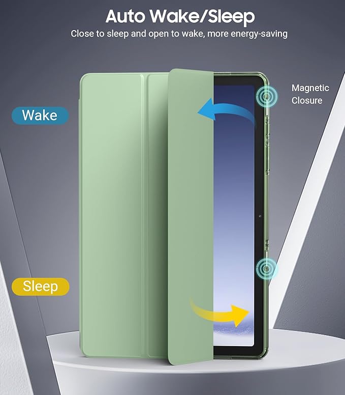 TiMOVO Case for Samsung Galaxy Tab A9+/A9 Plus 11" 2023, Slim Soft TPU Translucent Frosted Back Protective Cover for Galaxy Tab A9+ Tablet SM-X210/X216/X218, Auto Wake/Sleep, Green