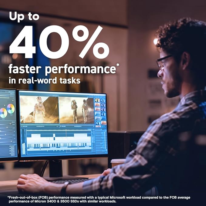Crucial T705 PCIe Gen5 NVMe 1TB SSD, Up to 13,600MB/s, TLC NAND, Intel & Ryzen Compatible, for Hardcore Gaming & High-Speed Storage, Solid State Drive, Includes 1Mo Adobe CC – CT1000T705SSD3