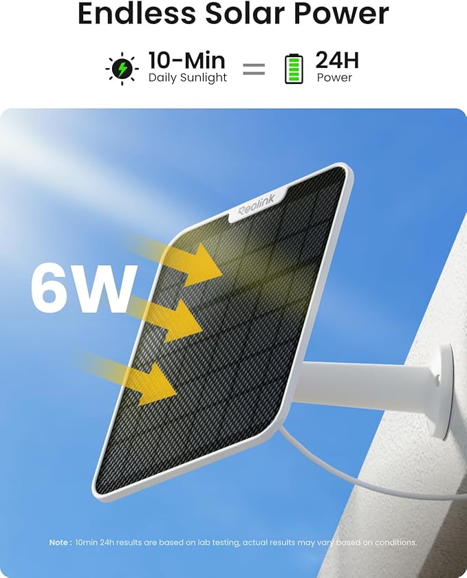 REOLINK Argus 4 Pro 4K Solar Security Cameras Wireless Outdoor, 180° Dual-Lens 8MP Camera for Home Security, ColorX Night Vision, Smart People/Vehicle/Animal Detection, No Subscription, Local Storage
