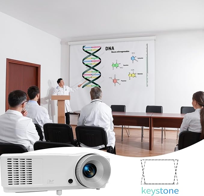 DLP Business Projector 3300 Lumens High Brightness Projector for Office Large and Clear Daytime Display