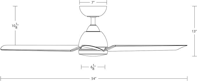 WAC F-001L-SB/MW Mocha 54" Outdoor Ceiling Fan with LED Lights and Remote, Soft Brass Matte White