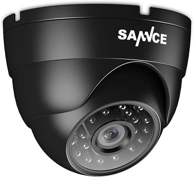 SANNCE 1080p CCTV Security Camera, Dome Surveillance Camera with 100ft Night Vision, IP66 Waterproof for 960H,720P,1080P,5MP,4K Analog Security DVR (No Power Supply and Cable, Only a Camera)