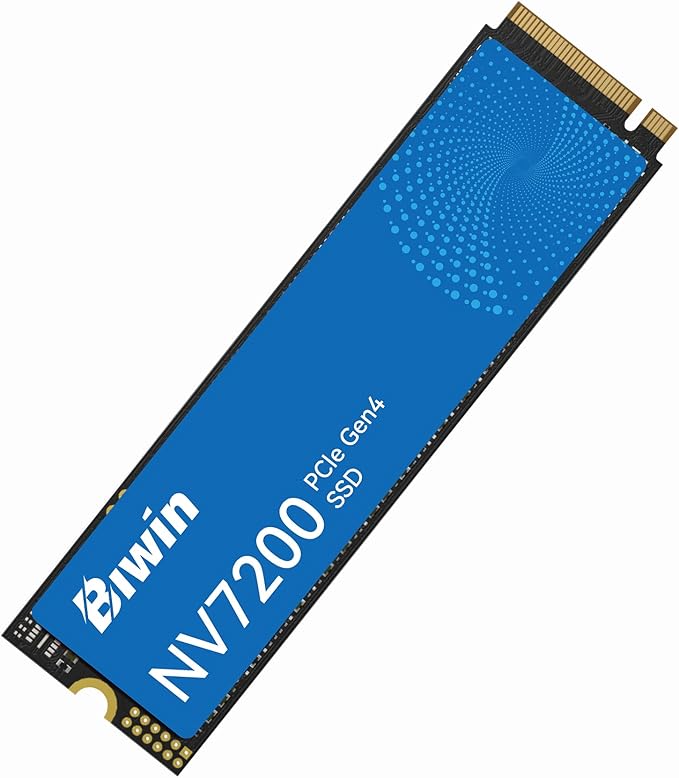 BIWIN NV7200 4TB SSD, M.2 2280 PCIe Gen 4x4 NVMe 2.0 Internal SSD, Read Speed Up to 7200 MB/s, Internal PC Solid State Drive for Laptop & Desktop & PS5