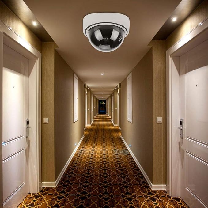 Dioche High Simulation Dome Camera Home Security Hemispherical Fake Camera Indoor Outdoor Surveillance Dummy Camera