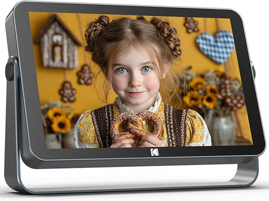 KODAK Wireless Digital Picture Frame with 4000mAh Battery Powered,10.1 Inch 1920x1200 G+G IPS Touch Screen Digital Picture Frame, 32GB Storage, Auto-Rotate, KODAK APP, Gifts for Women