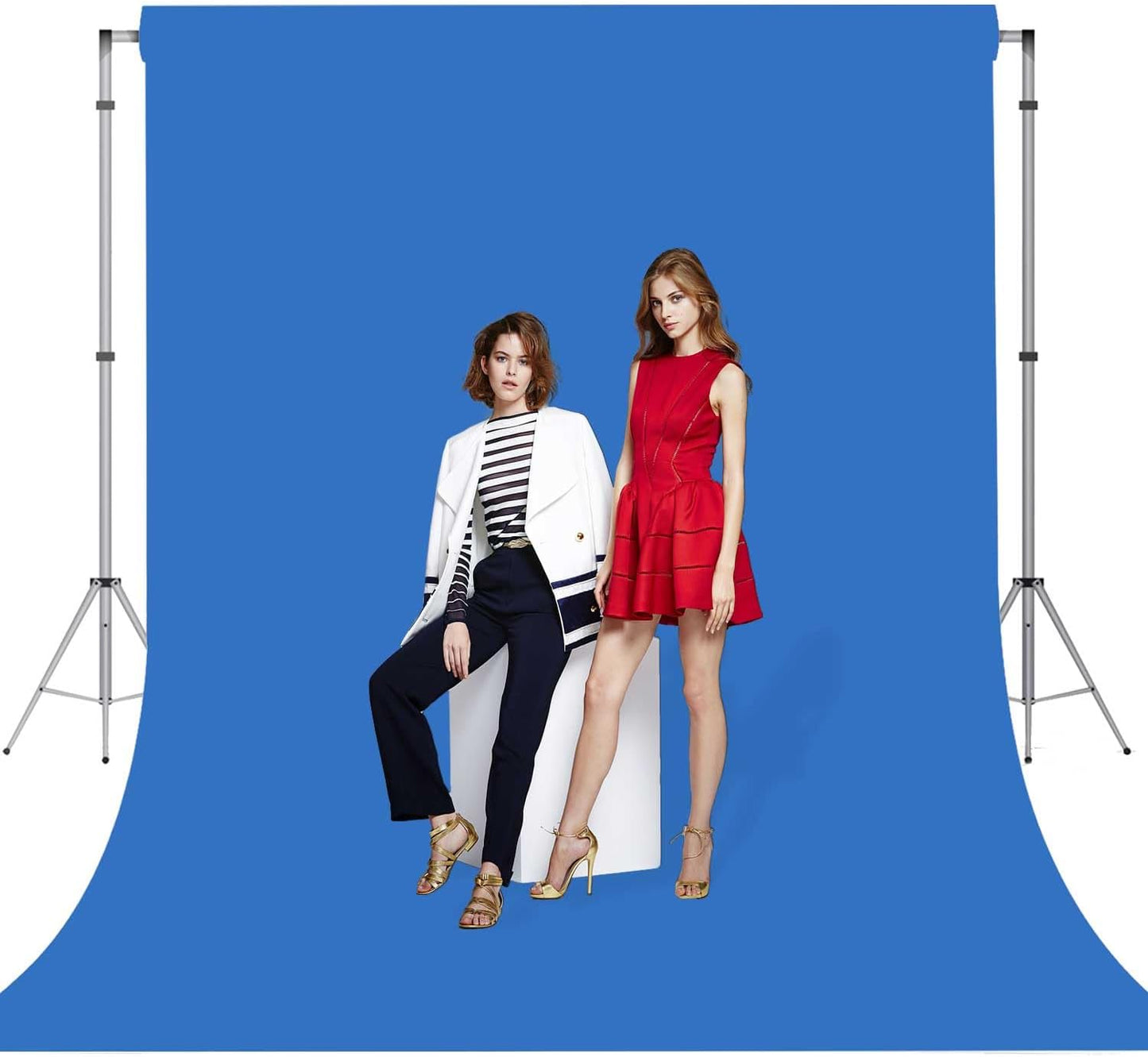 Blue Photo Backdrop for Photoshoot Blue Background for Photography Photo Backdrop Curtain for Party 10 x 10 FT