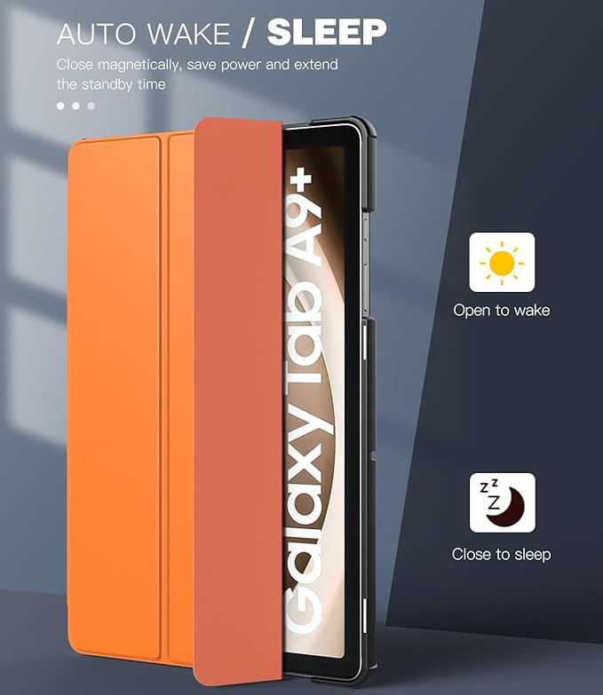 TiMOVO Case for Samsung Galaxy Tab A9+/A9 Plus 11 Inch 2023, Slim Lightweight Stand Hard Back Shell Protective Cover for Galaxy Tab A9+ Tablet SM-X210/X216/X218, Auto Wake/Sleep, Almond Yellow