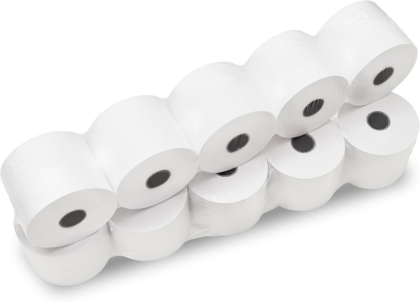 (24 Rolls) 2 1/4 x 150 ft White Adding Machine Tape Paper Rolls Premium One Ply Register Adding Machine/Calculator Paper Rolls Printing Calculator 10 Key