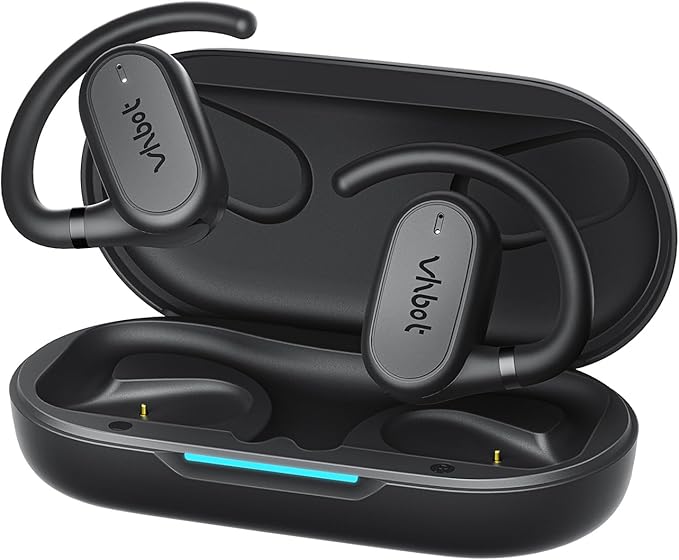 AI Translation Earbuds, Real-Time 143 Language & Accent Translator, Open Ear Wireless Bluetooth Earbuds with 120H Charge Case, Spanish/English/Japanese Voice Support, iOS & Android Compatible