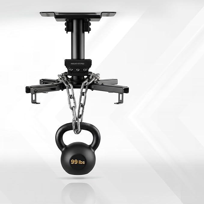Mount-It! PRO Projector Ceiling Mount, 10" Extension, Heavy-Duty Commercial Grade Ceiling Projector Bracket, 99 Lbs Weight Capacity