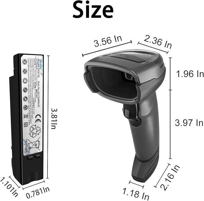 5-Pack 82-176890-01 for Zebra DS8178 Scanner Battery:DS8100 DS8178 DS8170 Series Barcode Scanner,2500mAh,Li-ion, Replacement Battery.
