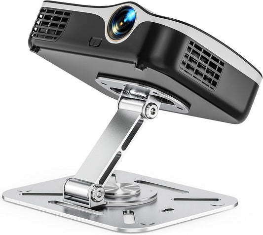 3-in-1 Projector Stand â Desk, Wall and Ceiling Mount with 1/4-Inch Thread, Foldable, Easy Setup, Height Adjustable and 360-degree Rotation Compatible with Most Projectors for Home, Office