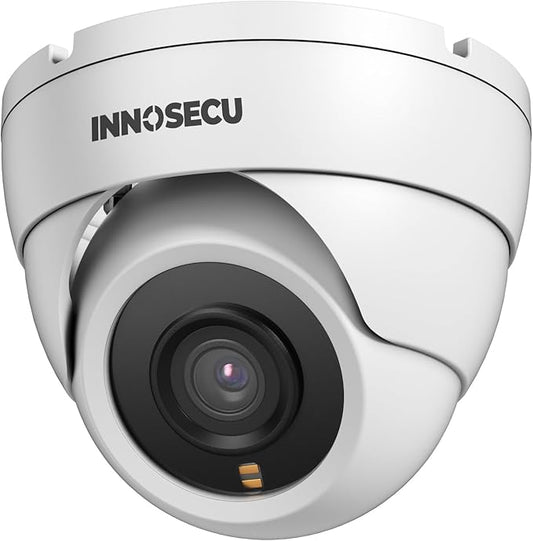 PoE Camera 4MP, Security IP Dome Camera for Outdoor Indoor Use, Buil-in Mic, 2.8mm Lens Wide Angle 110°, B/W Night Vision, Smart Motion Detection, Human&Vehicle Detection, IND4FR94C (White)