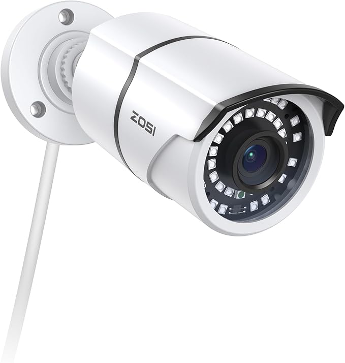 ZOSI ZG2615E 5MP PoE IP Camera Bullet Camera with Night Vision for Outdoor Indoor Power Over Ethernet Surveillance System,Only Work with ZOSI PoE NVR,ZR16DK,ZR08EN,ZR08DN,ZR08PN