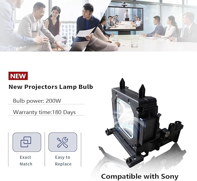 LMP-H202 Replacement Projector Lamp Bulb Compatible with Sony VPL-HW30AES HW30ES HW50ES HW55ES VW95ES HW30 HW30ES SXRD HW40ES Projectors, with Housing