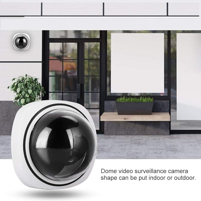 Dioche High Simulation Dome Camera Home Security Hemispherical Fake Camera Indoor Outdoor Surveillance Dummy Camera