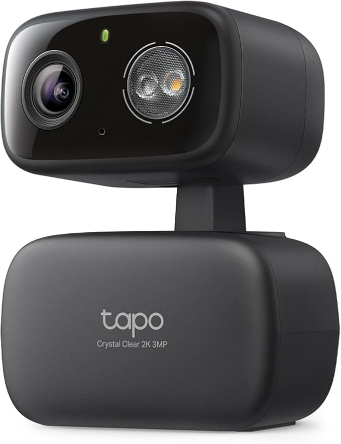 Tapo 2K 3MP Pan/Tilt Indoor/Outdoor Security Camera, Free Person/Baby Cry Detect & Motion Track, 360° View, Color Night Vision, SD/Cloud Storage, Works w/Alexa & Google Assistant, HybridCam 360