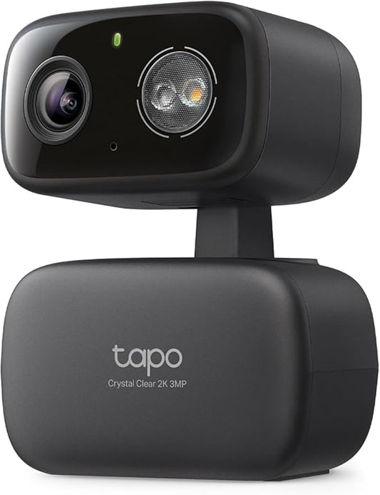Tapo 2K 3MP Pan/Tilt Indoor/Outdoor Security Camera, Free Person/Baby Cry Detect & Motion Track, 360° View, Color Night Vision, SD/Cloud Storage, Works w/Alexa & Google Assistant, HybridCam 360