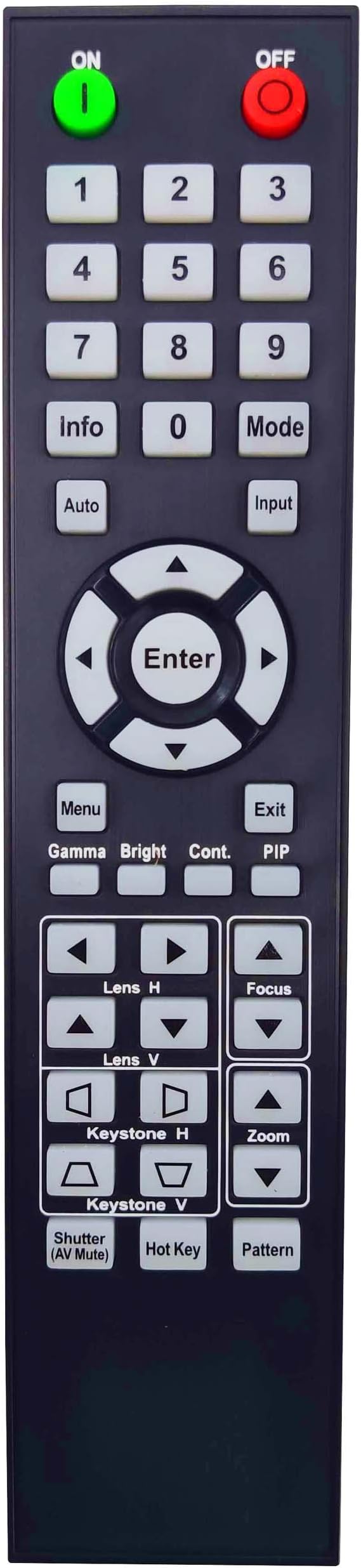 BR-3074W Projector Remote Control for Optoma WU1500, ZK1050, ZK750, ZU1050, ZU650+, ZU660, ZU750, ZU850, ZU860