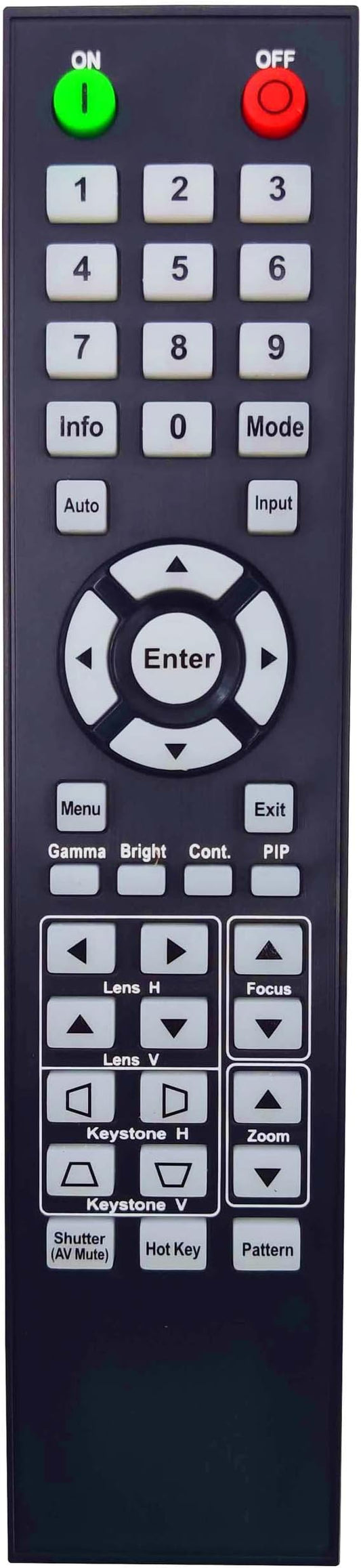 BR-3074W Projector Remote Control for Optoma WU1500, ZK1050, ZK750, ZU1050, ZU650+, ZU660, ZU750, ZU850, ZU860