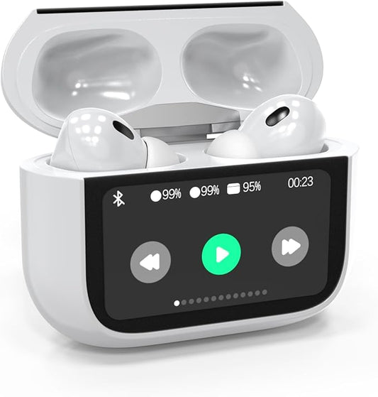 Ai Translation Earbuds Real Time 144-Language Translator Earbuds with Accent Support and 8-Language Offline Translator Device Two Way Translation Headphones for Language Learning Travel Business White