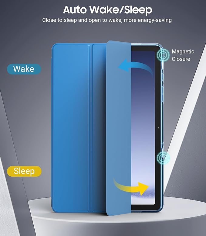 TiMOVO Case for Samsung Galaxy Tab A9+/A9 Plus 11" 2023, Slim Soft TPU Translucent Frosted Back Protective Cover for Galaxy Tab A9+ Tablet SM-X210/X216/X218, Auto Wake/Sleep, Gentian Blue