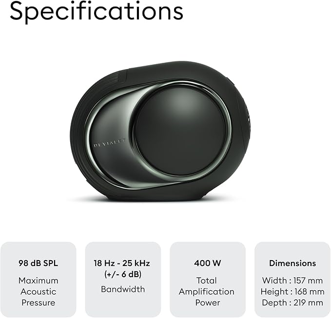 Devialet - Phantom Ultimate 98 dB - Deep Forest - Zero Distortion - High-Resolution Audio Processing - Multiroom Sync. - Home Audio Speaker