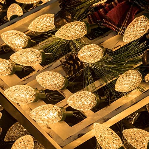 AWQ C9 Christmas String Lights 200LED 49FT Waterproof Warm White SC-S-200-A-A-D18
