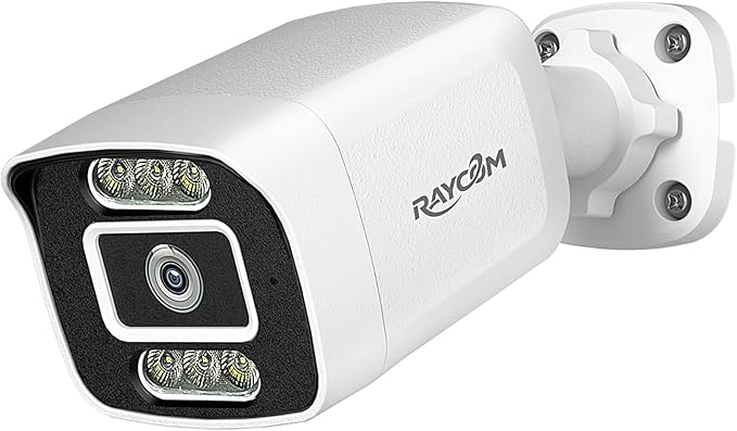 Rraycom [Human Detect 5MP PoE Camera, IP Camera Outdoor, 2 Way Audio, Spotlight&Sound Alarm, Color Night Vision, 120° Viewing Angle, IP67 Waterproof, Remote Access, No Monthly Fee, Work w PoE NVR