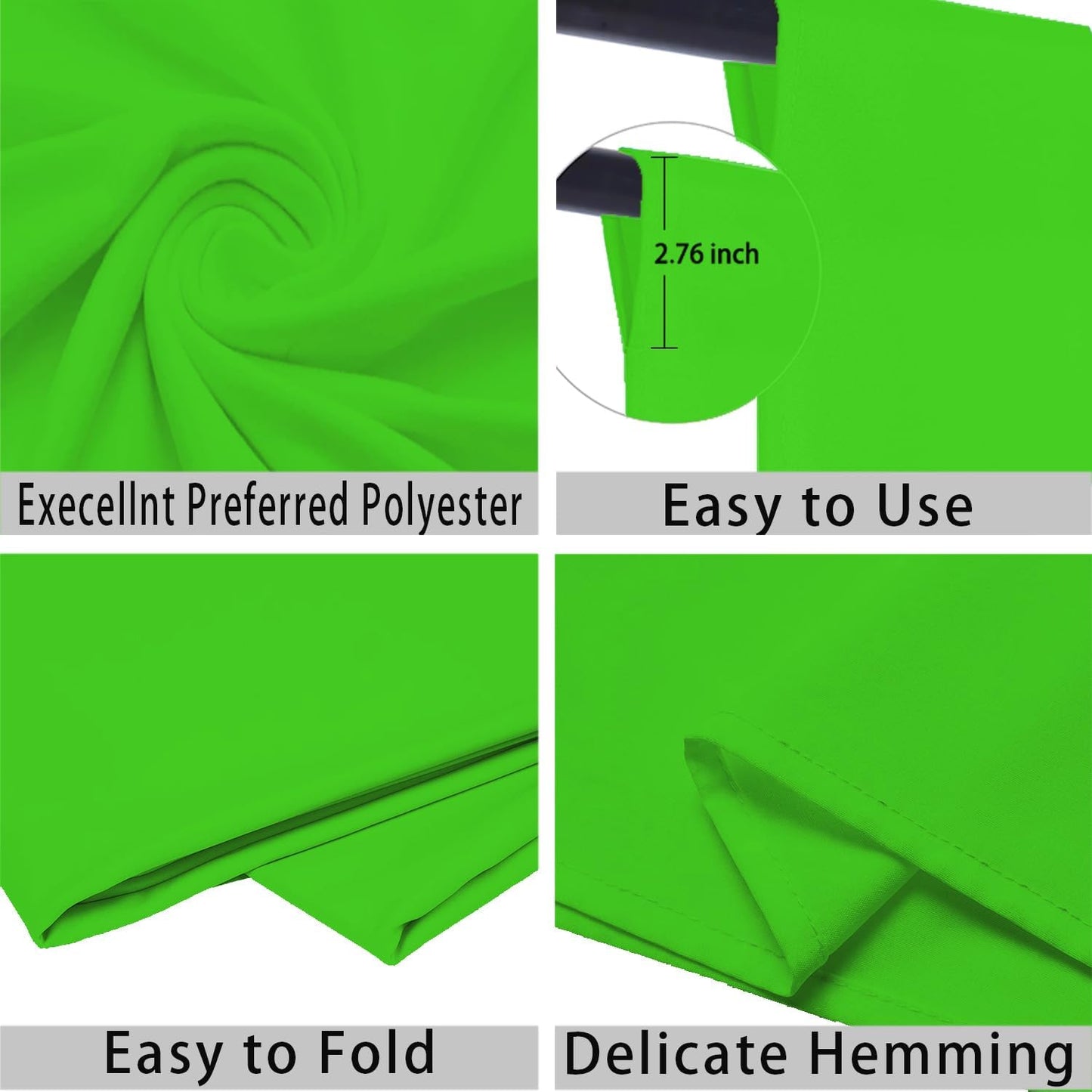 Green Screen Photo Backdrop for Photoshoot Green Background for Photography Photo Backdrop Curtain for Party 10x20 FT
