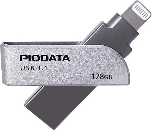 iXflash 128GB iPhone iPad Flash Pen Drive USB 3.1 Apple MFi Certified Lightning Connector External Storage Memory Expansion for iOS Devices/Windows/Mac