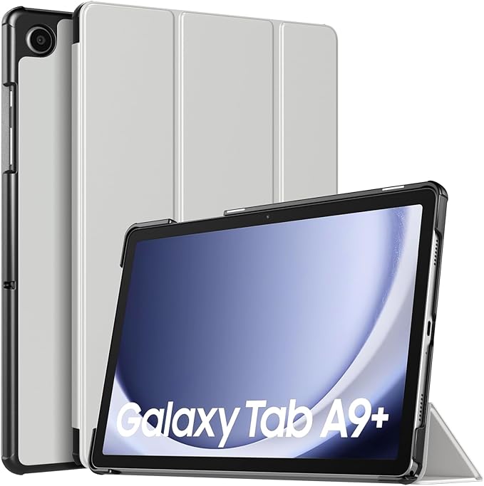 TiMOVO Case for Samsung Galaxy Tab A9+/A9 Plus 11 Inch 2023, Slim Lightweight Stand Hard Back Shell Protective Cover for Galaxy Tab A9+ Tablet SM-X210/X216/X218, Auto Wake/Sleep, Apricot Gray
