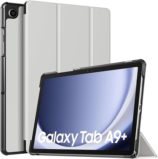 TiMOVO Case for Samsung Galaxy Tab A9+/A9 Plus 11 Inch 2023, Slim Lightweight Stand Hard Back Shell Protective Cover for Galaxy Tab A9+ Tablet SM-X210/X216/X218, Auto Wake/Sleep, Apricot Gray