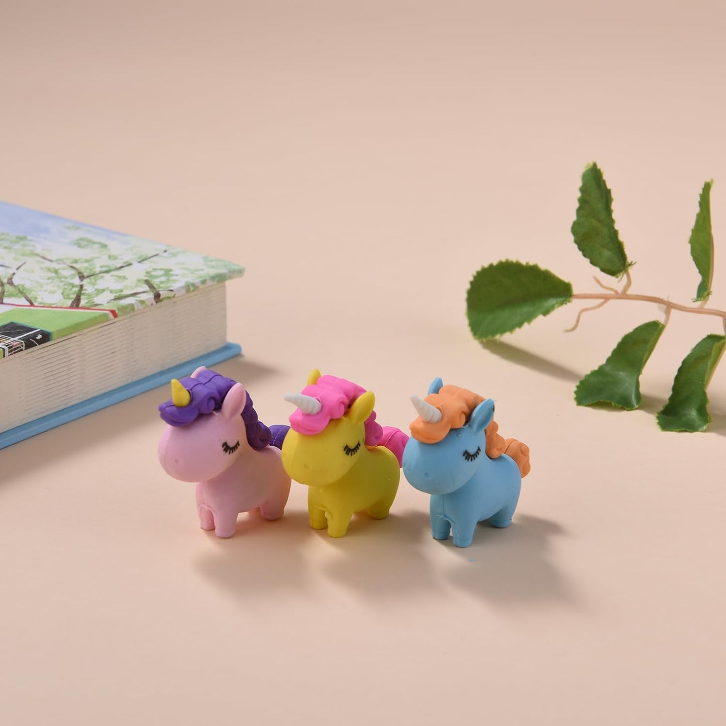 18 Pack Unicorn Erasers for Kids, 3D Animal Erasers for Boys and Girls, Fun Take Apart Erasers for School Supplies Prize Gifts Party Favors