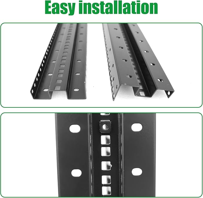 4-Post 15U Open Frame Server Rack for 19" IT Network Equipment & A/V Devices，22"-34" Adjustable Depth，Heavy Duty Free Standing Rack for Servers & AV Gear 4POST-N15U