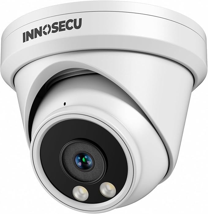 5MP Dome PoE Camera Outdoor Indoor, Wired IP Security Camera, Waterproof IP67, Wide Angle 110° 2.8mm Lens, Night Vision 100ft, Built-in Mic, Human/Vehicle Detection, IND5GR97A (White)