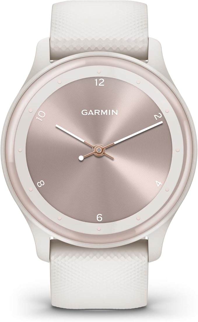 Garmin G010-N2566-01 Vivomove Sport 40mm Touchscreen Hybrid Health and Wellness Smartwatch, Ivory - Certified (Renewed)