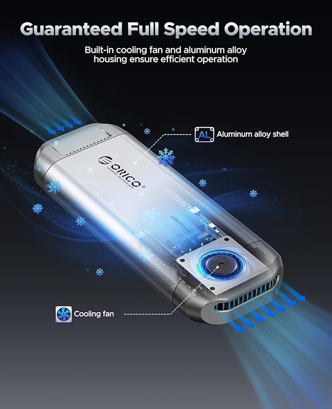 ORICO R40 2TB External Solid State Drive - 3700MB/s Ultra-Fast Speed, 40Gbps via Thunderbolt 4/3/USB4.0, Portable SSD Plug and Play, Compatible with USB-C Phones, Tablets, PC & Mac