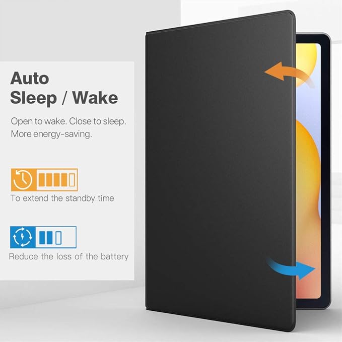TiMOVO Case for All-New Samsung Galaxy Tab S6 Lite 10.4 Inch 2024/2022/2020, Ultra Slim Lightweight Magnetic Stand Cover Fit Galaxy Tab S6 Lite Tablet - Black