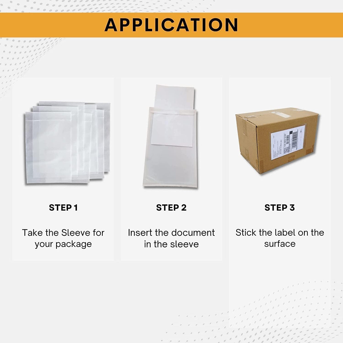 300 Pack 6"x9" Shipping Label Sleeves – Clear Self-Adhesive Packing Slip Pouches, Waterproof Packing List Envelopes – Ideal for Shipping Documents, Mailing Labels, Invoices & Packing Slips