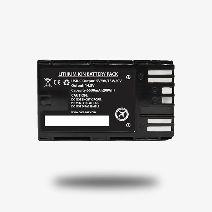 Core SWX NANO-C98X BPA-Style Battery – 98Wh Lithium-Ion Battery with USB-C PD & P-Tap Outputs, LED Gauge – Flight-Safe Power for BPA-Compatible Cameras