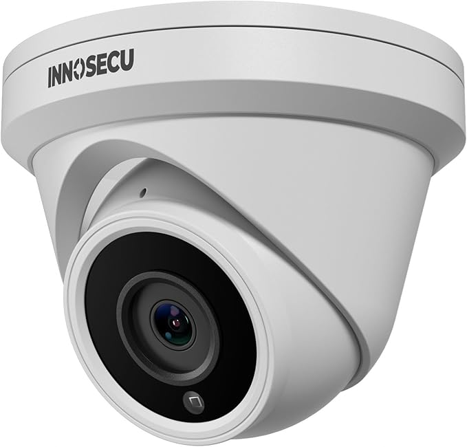 PoE Camera 4MP with Mic, IP Dome Security Surveillance Camera, Waterproof IP67, Night Vision 100ft, 2.8mm Lens Wide Angle 110°, Motion Detection, Human&Vehicle Detection, IND4FR93A (White)