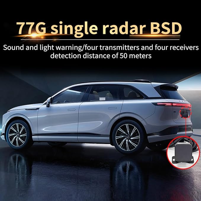 Blind Spot Monitoring System, 77 GHz Millimeter Wave Radar 12V Universal Car Truck Blind Spot Detection System, Sensitive Radar Sensors Blind Area Detection System
