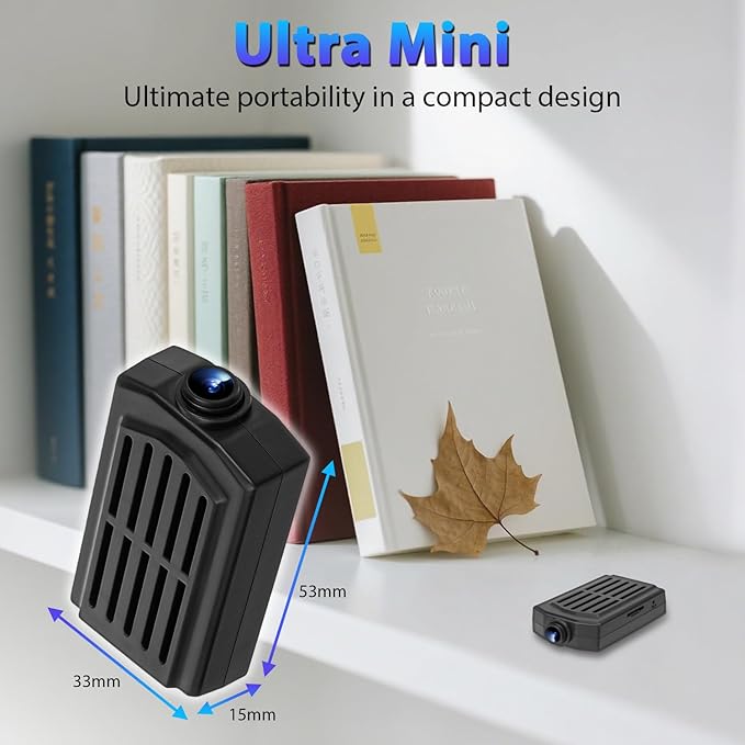 Mini Security Camera 1080P,64GB Nanny Video Recorder Dome Camera with Motion Detection, 3H Battery for Pet/Nanny Surveillance(Not WiFi)