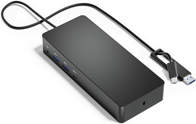 D6000 Universal Docking Station, Up to Triple 4K or Single 5K Display by USB-C, Compatibility with Windows and MacOS