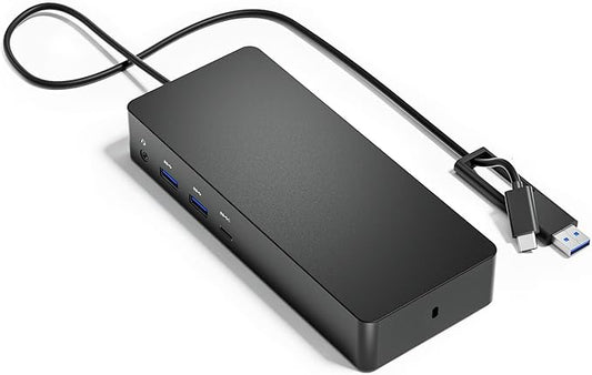 D6000 Universal Docking Station, Up to Triple 4K or Single 5K Display by USB-C, Compatibility with Windows and MacOS