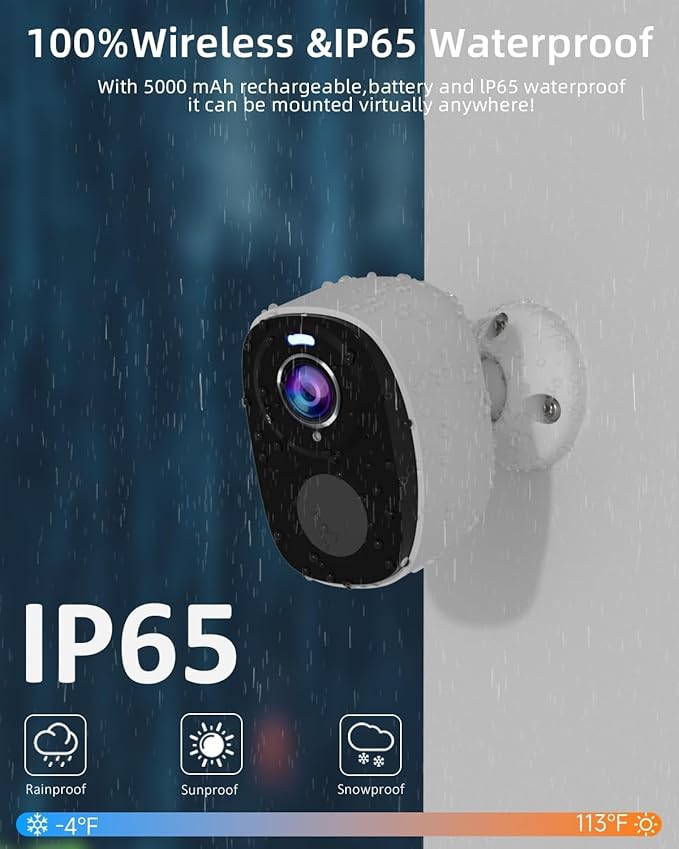 2Pack 5G&2.4G Security Cameras Wireless Outdoor ,2K Camera for Home Security with Motion Detection Spotlight Siren Alarm WiFi Surveillance Indoor Camera, Color Night Vision, 2-Way Talk, IP65, Cloud/SD